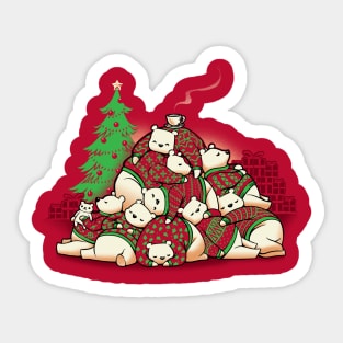 Good Night Xmas Bear Ugly Sweater by Tobe Fonseca Sticker